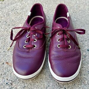 Kate Spade X Keds Purple Leather Lace-Up Women’s Sneaker, 7.5